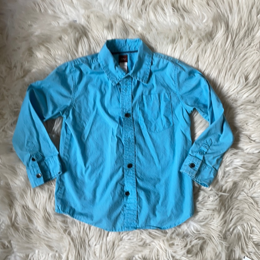 Tea collection 100% cotton boys button down shirt